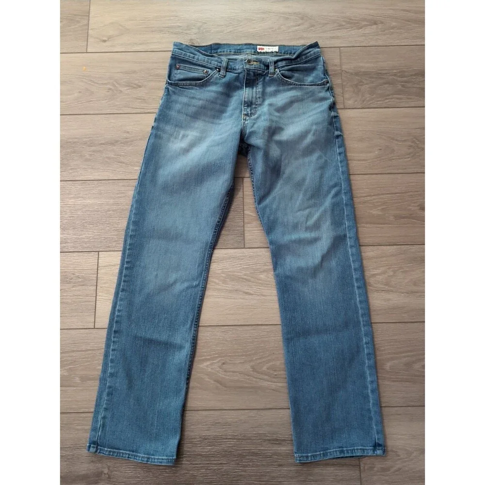 WRANGLER MEN'S BLUE JEANS Premium Quality Straight Fit Stretch Sz  30X30 GUC